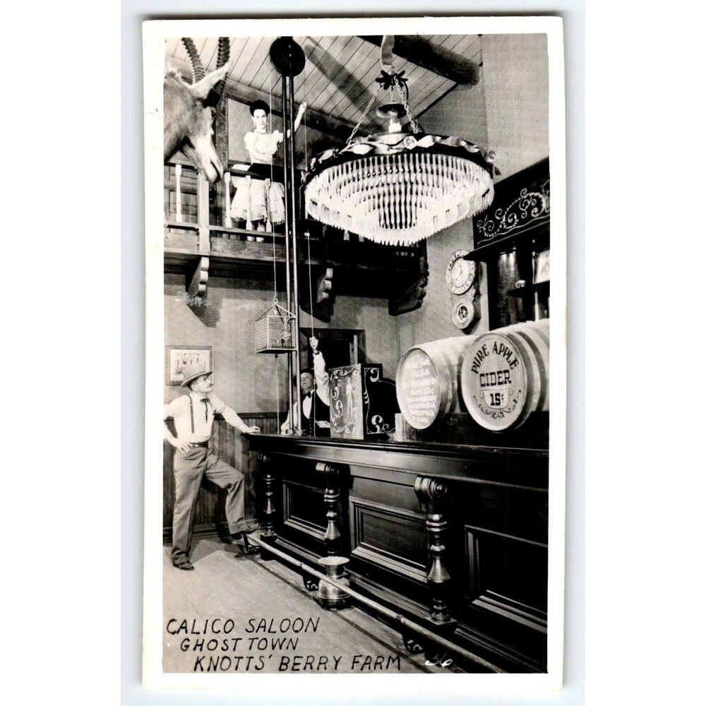 Calico Saloon Bar Ghost Town Knott's Berry Place Buena Park Ca. RPPC Postcard